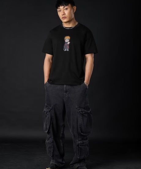 Naruto Shippuden Chibi Pain Men Relaxed Fit T-Shirts