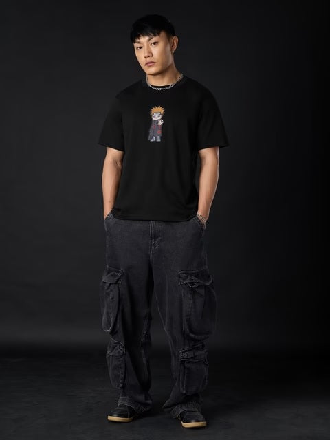 Naruto Shippuden Chibi Pain Men Relaxed Fit T-Shirts