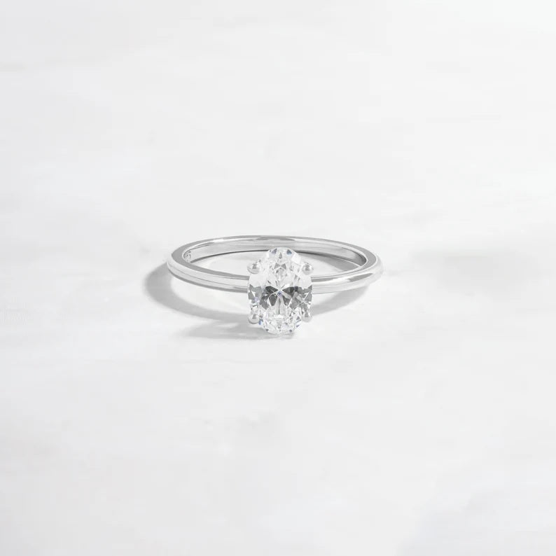 Cubic Zirconia Oval Cut Ring