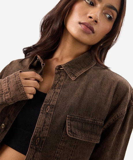 Classic Denim Light Cocoa Brown Shirts