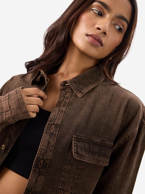 Classic Denim Light Cocoa Brown Shirts