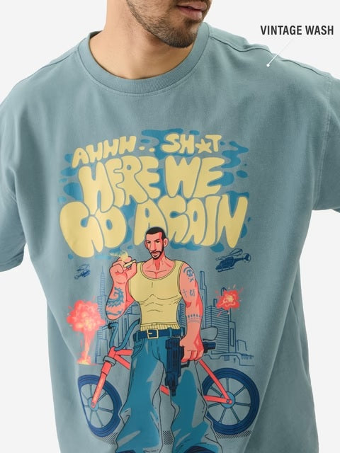 Here We Go Again Oversized T-Shirts