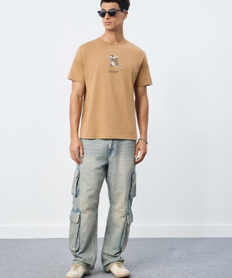 Printed Ratitude Men Relaxed Fit T-Shirts
