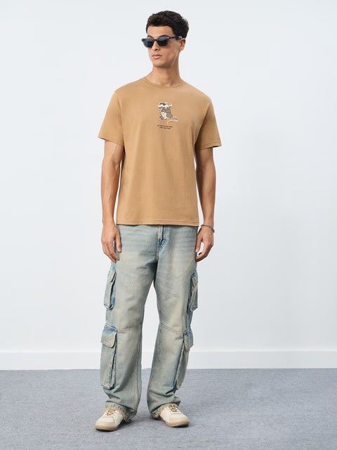 Printed Ratitude Men Relaxed Fit T-Shirts