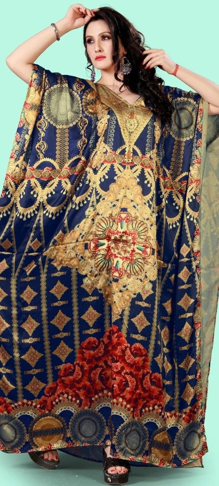 Free size Kaftan dress for women V-Neck Long caftan dress Loungewear