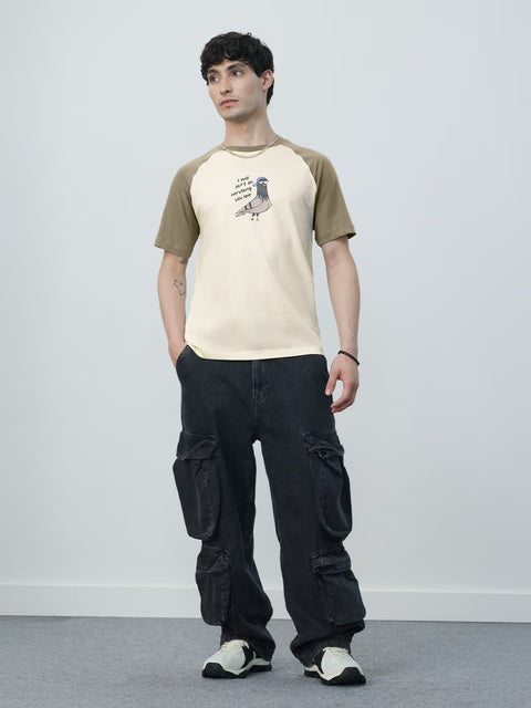 Colourblock Wingin It Men Relaxed Fit T-Shirts