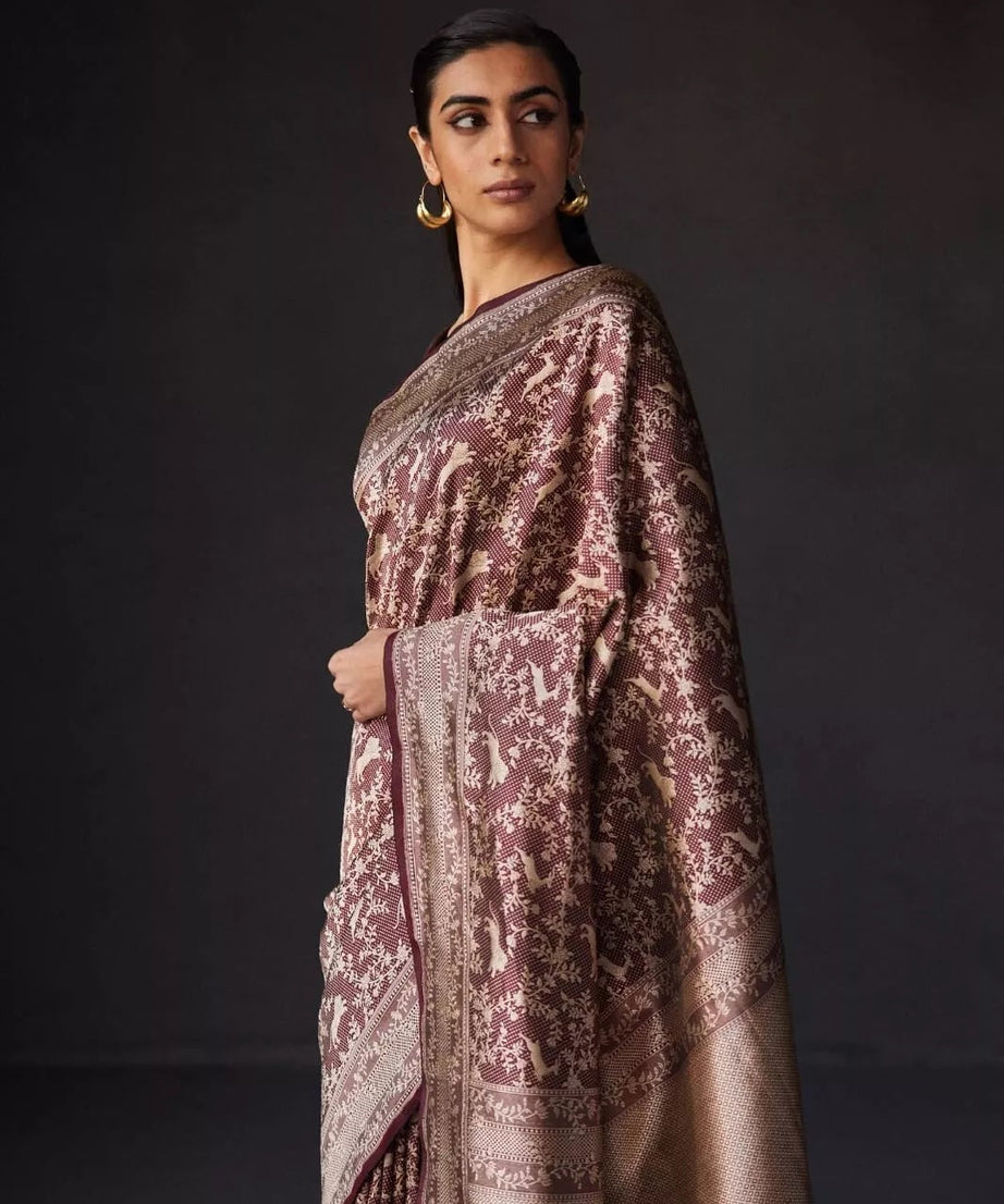 Classic Wedding Banarasi Soft Silk Sari & Blouse