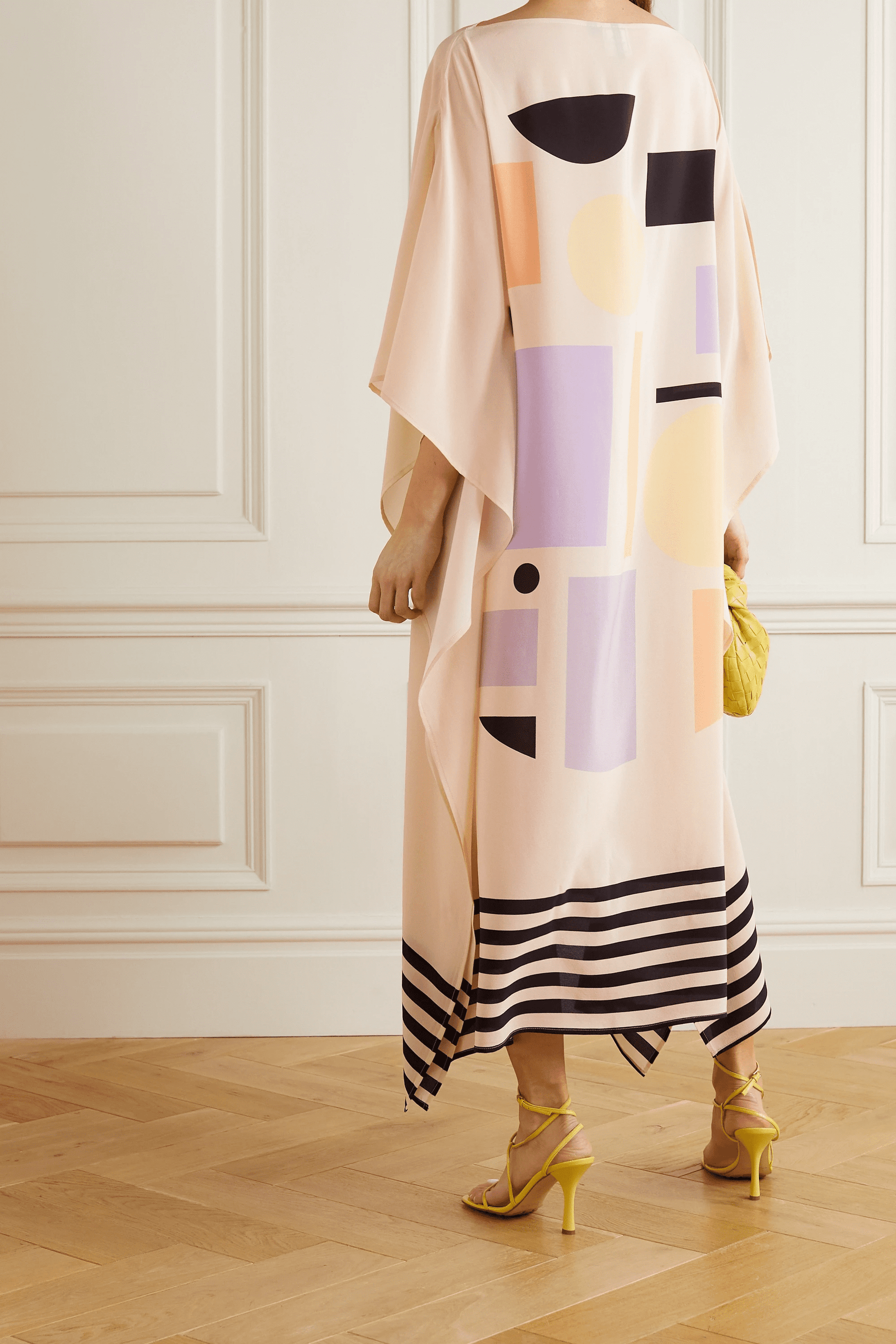 Premium Soft Silk Crepe Kaftan - Flowy, Comfortable Caftan For Women's