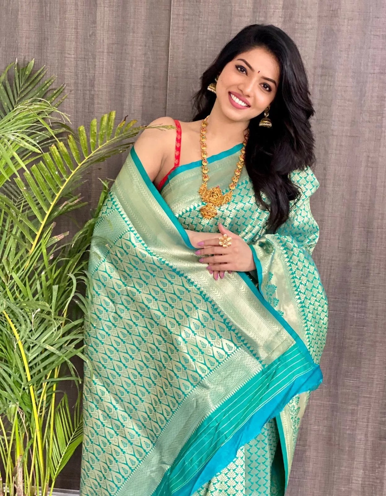 Designer Classic Look Pure Silk Saree, Indian Wedding Sari Blouse