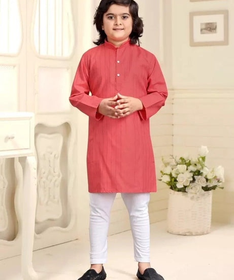 Designer Wedding Wear Pure Cotton Kurta Pajama Set For Kid's & Boy's