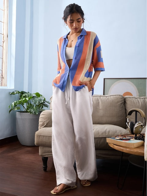 Open Carnelian Women Boyfriend Shirts