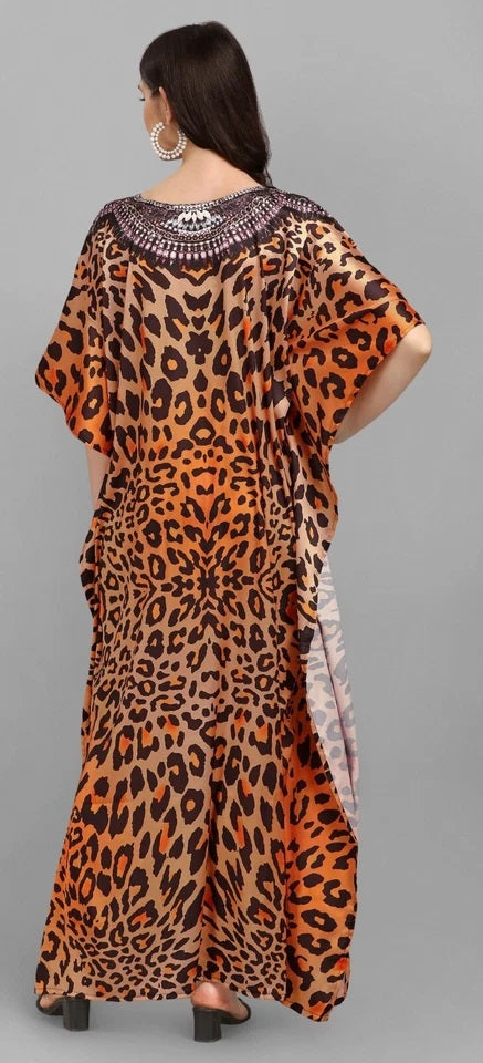 Kaftan Dress For Women Bathwing Sleeve Long Printed Maxi Dresses For Ladies