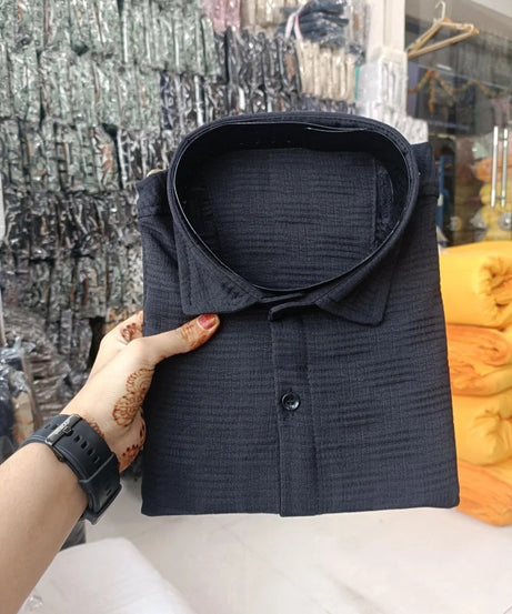 Men's Popcorn & Half Sleeve Shirt Set