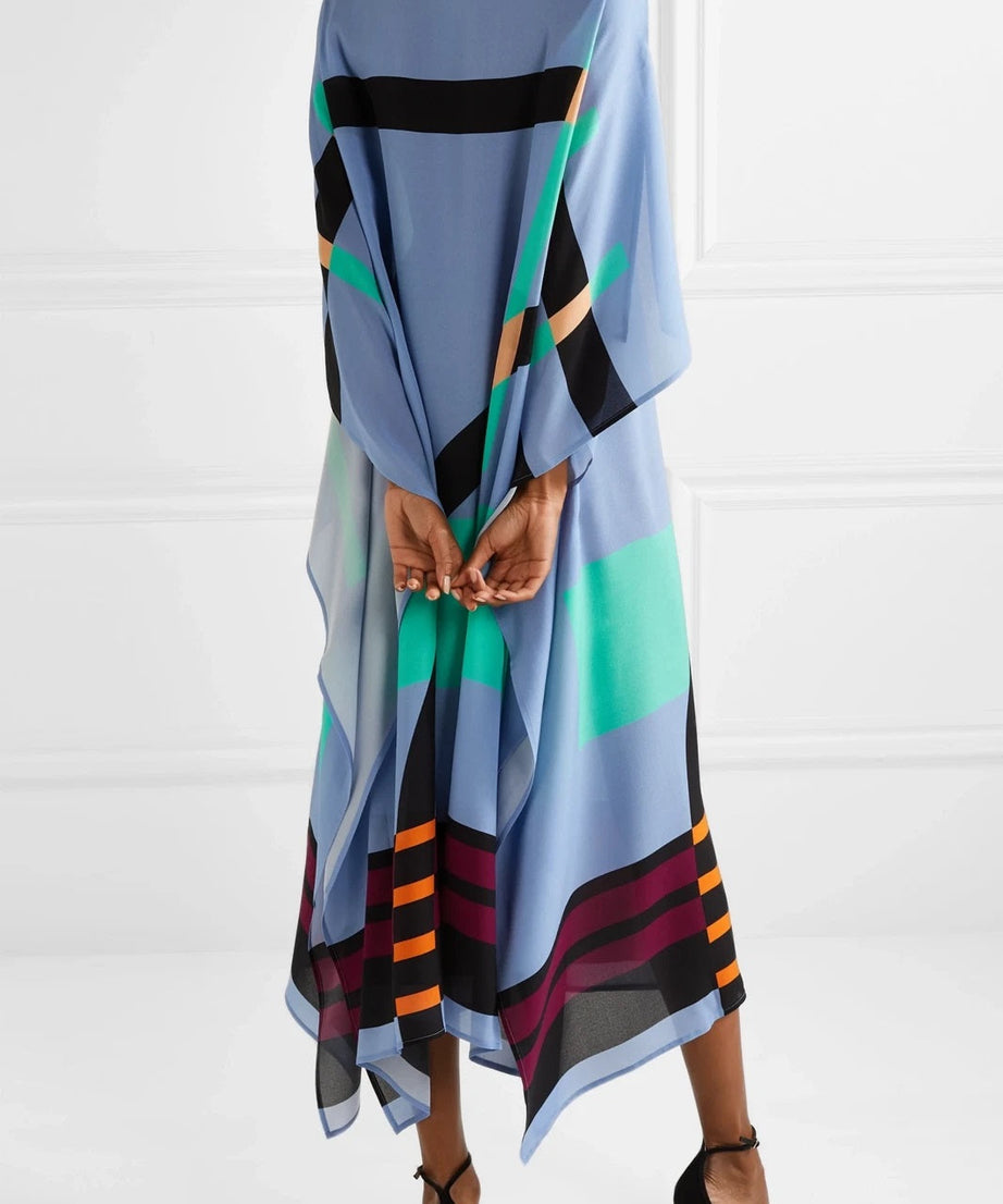 Caftan For Women, Long Slik Kaftan For Women ,Soft Slik Crepe Kaftan J5576