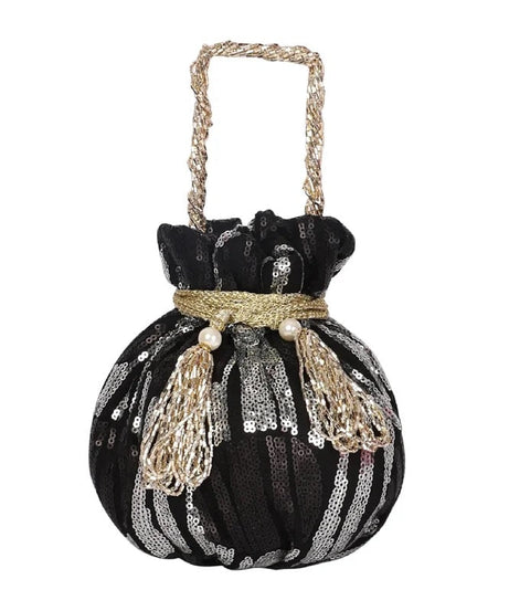Women Sequence Work Handbag Potli Bag