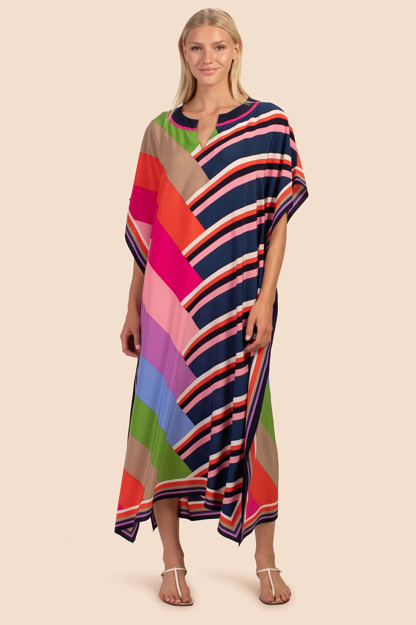 Luxury Silk Crepe Kaftan – Lightweight and Elegant Caftan For Women's
