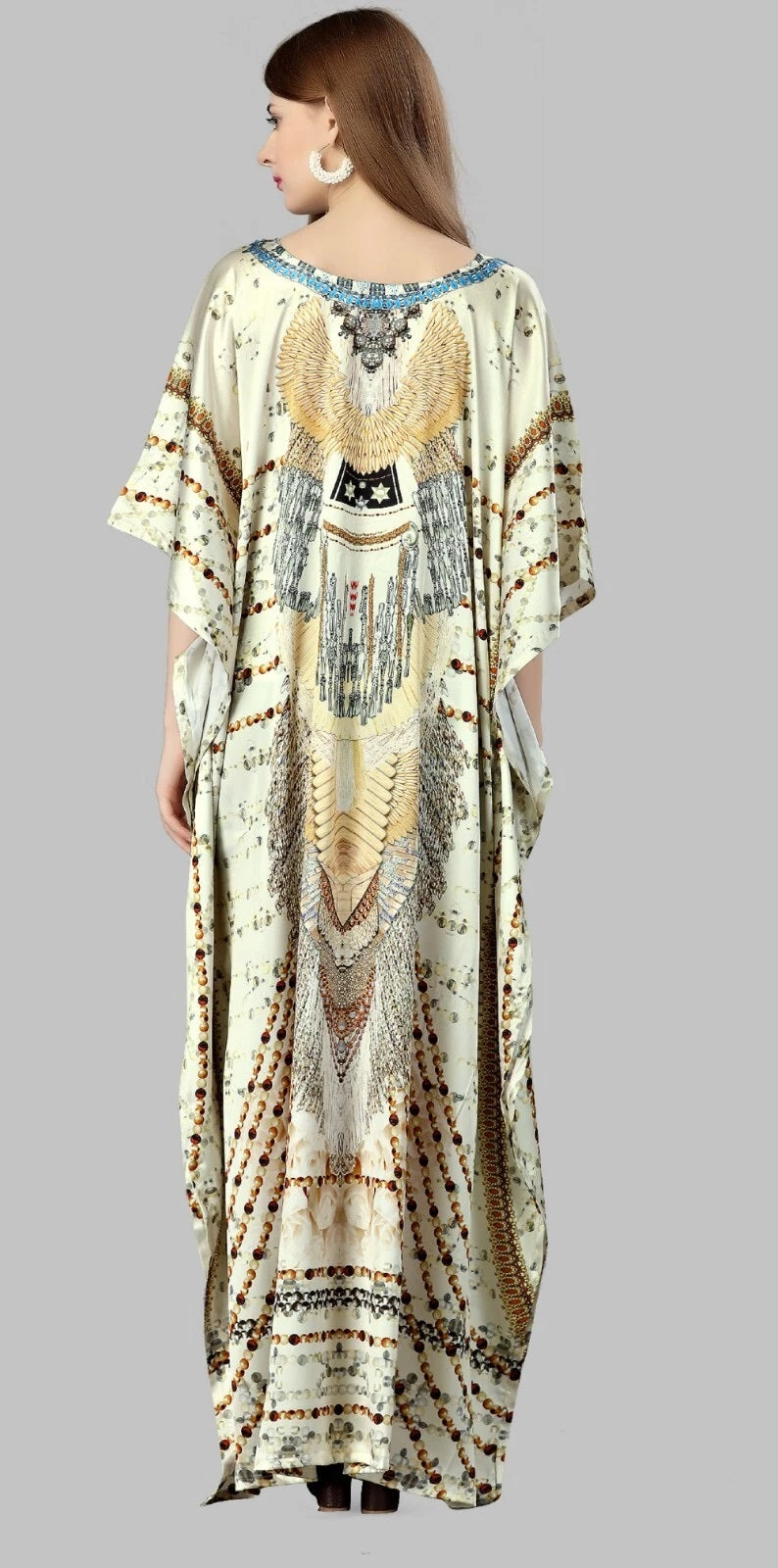 Kaftan Dresses for Women Free Size Batwing Sleeve Caftans Long Bathing Suit