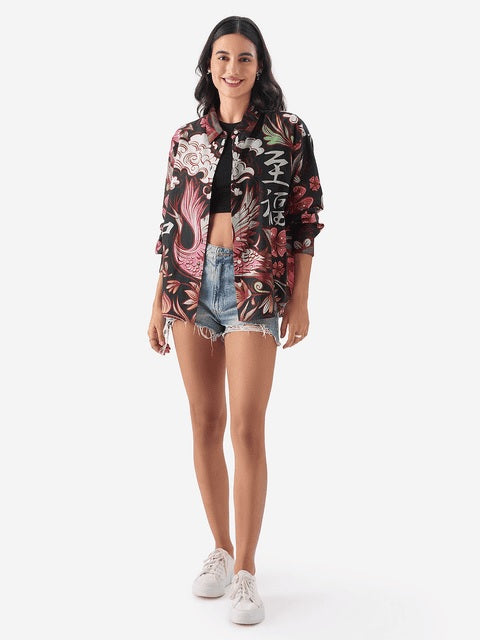 Konnichiwa Women Boyfriend Shirts