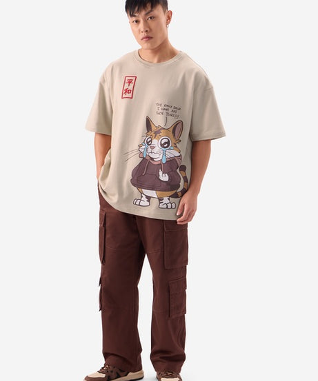 Drippy Cat Oversized T-Shirts