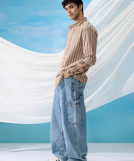 Stripes Dune Cotton Linen Shirts