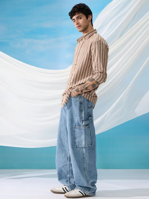 Stripes Dune Cotton Linen Shirts