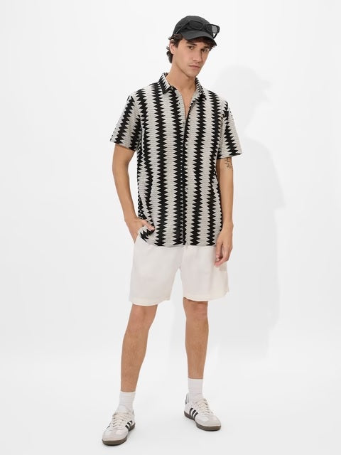 Chevron Men Textured Shirts
