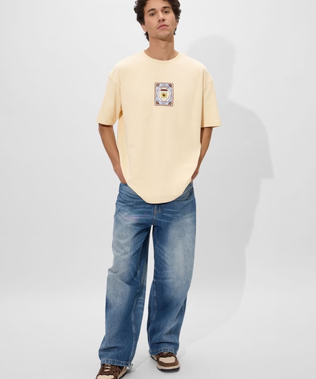 Coffee Stamp Oversized T-Shirts