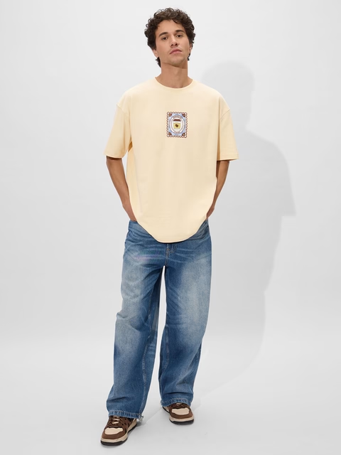 Coffee Stamp Oversized T-Shirts