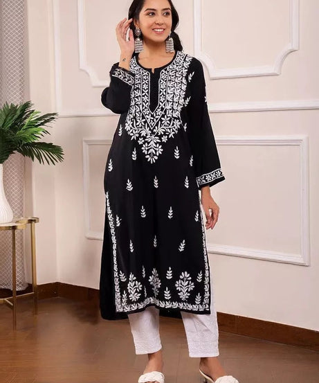 Designer New Full Stitched 14 Kg Heavy Rayon Top Pant & 2 Piece Set