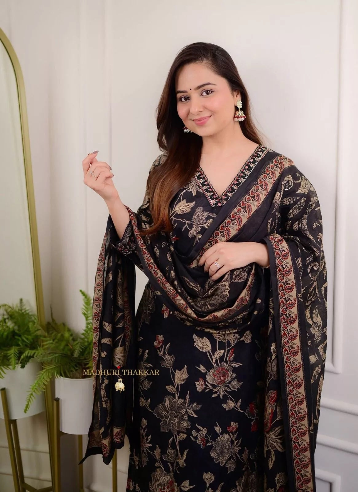 Classic Wear Function Full Stitched Cotton Print Top Bottom Dupatta