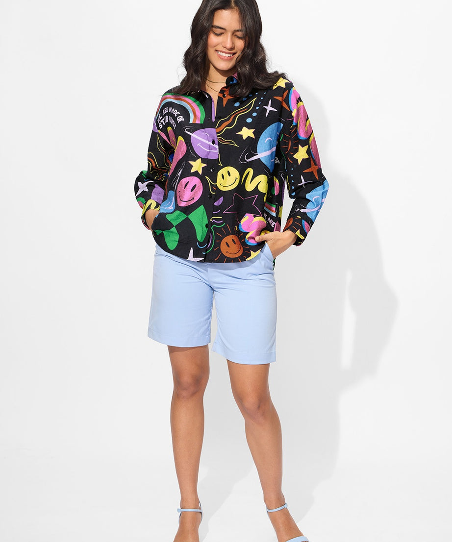 Space Ace Women Boyfriend Shirts