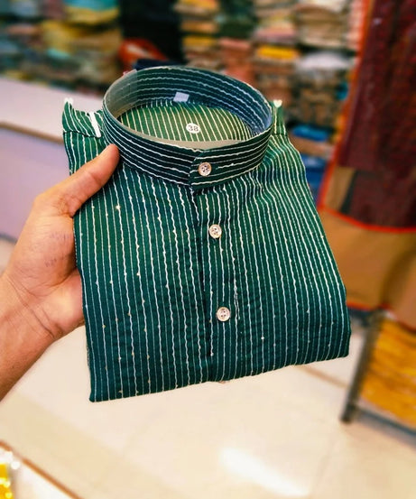 Men's Crossed Kurta Pajama Set For Men's