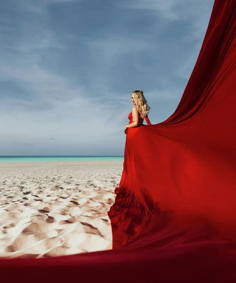 Red Flying Dress Flying Dress for Photoshoot Long Flying Dress
