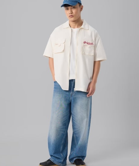 Utility Zipper Off-White Oversized Shirts