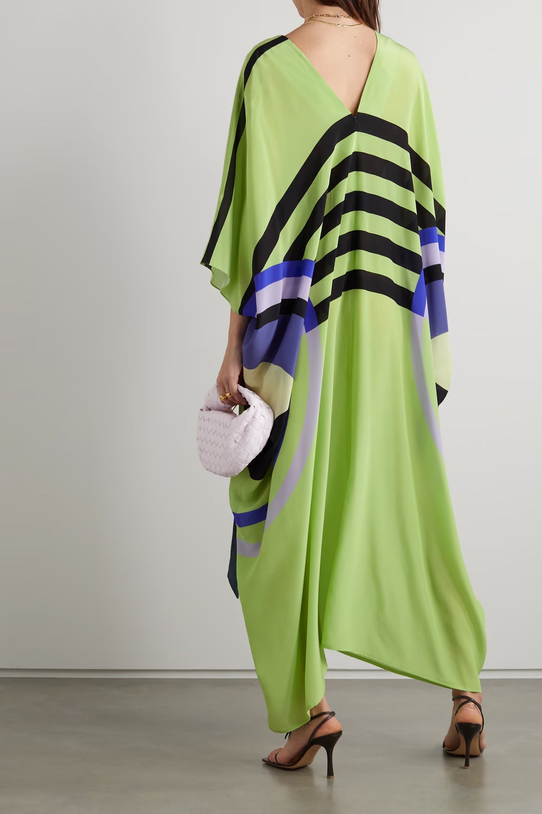 Silk Crepe Kaftan, Stylish and Relaxed Fit Caftan For Women's