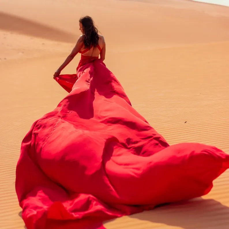 Flying Dress Yellow Long Flying Dress For Photoshoot