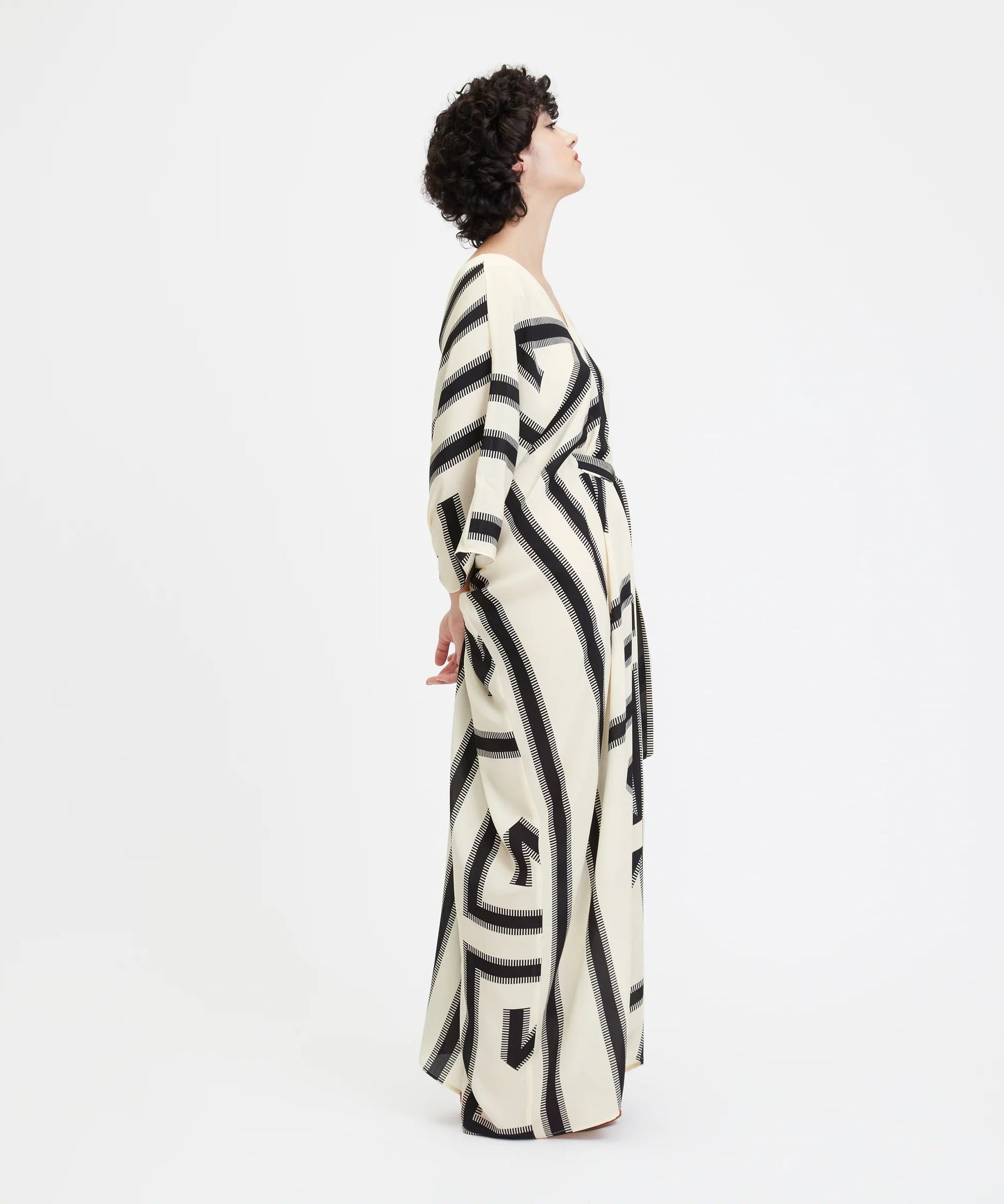 French Moss Cotton Kaftan - Relaxed Fit Evening Wear Caftan For Women's