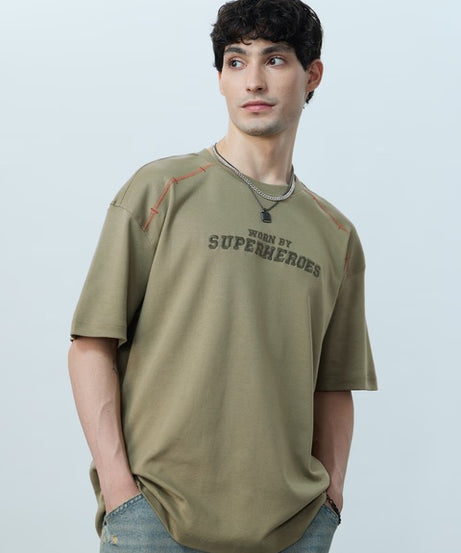 Urban Olive Oversized T-Shirts