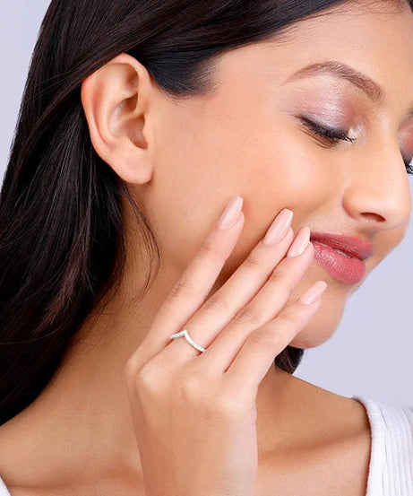 Silver Solid Shine Vanki Ring