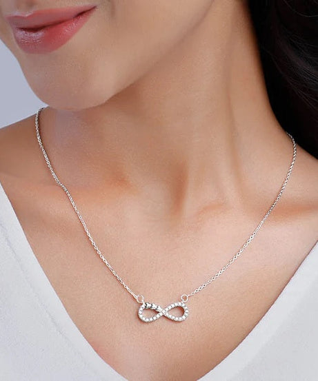Silver Infinity Heart Necklace