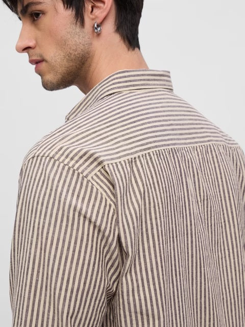 Cotton Linen Striped Sienna Cotton Linen Shirts