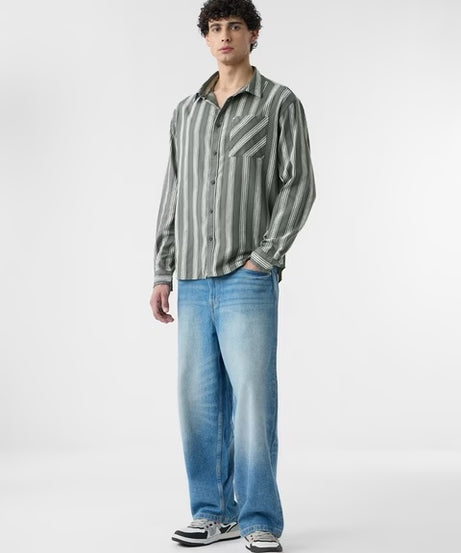 Grey Men Relaxed Shirts