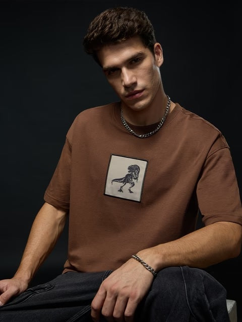 Jurassic World T-Rex Footprint Oversized T-Shirts