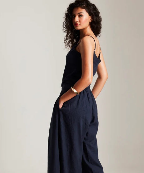 Navy Co-Linen Camisole Top