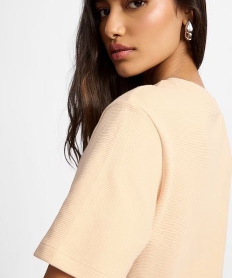 The Sea Textured Women Relaxed Fit T-Shirts