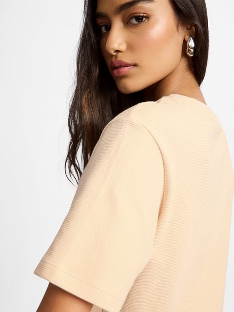 The Sea Textured Women Relaxed Fit T-Shirts