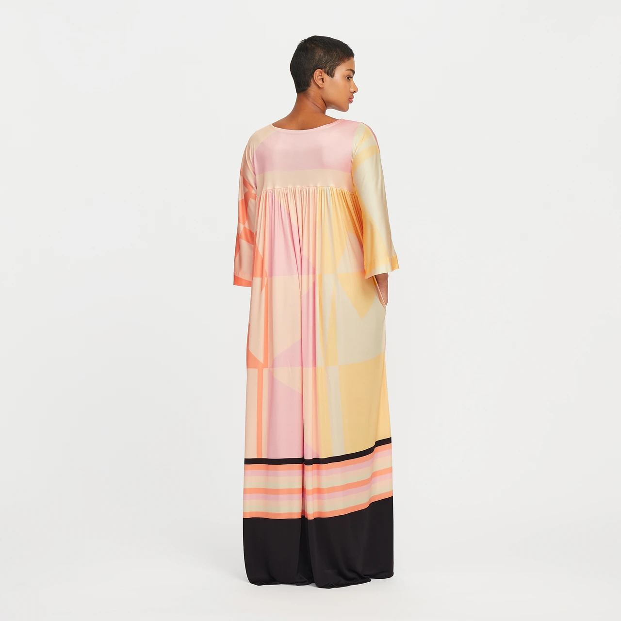 Flowy Rayon Cotton Maxi Kaftan, Lightweight and Breathable Caftan For Women's