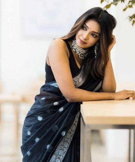 Women's Wedding Wear Soft Lilan Slab Attractive Saree&Blouse 11-SS