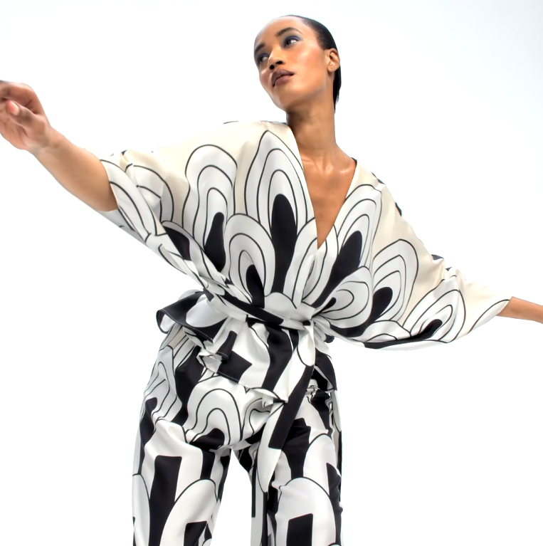 Women's Printed Soft Satin Silk Co-ord Set