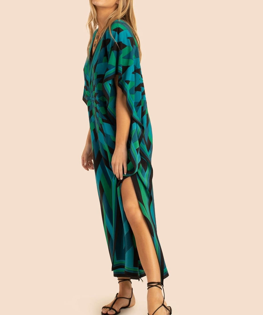 Elegant Silk Crepe Kaftan - Luxurious, Lightweight Caftan For Women's